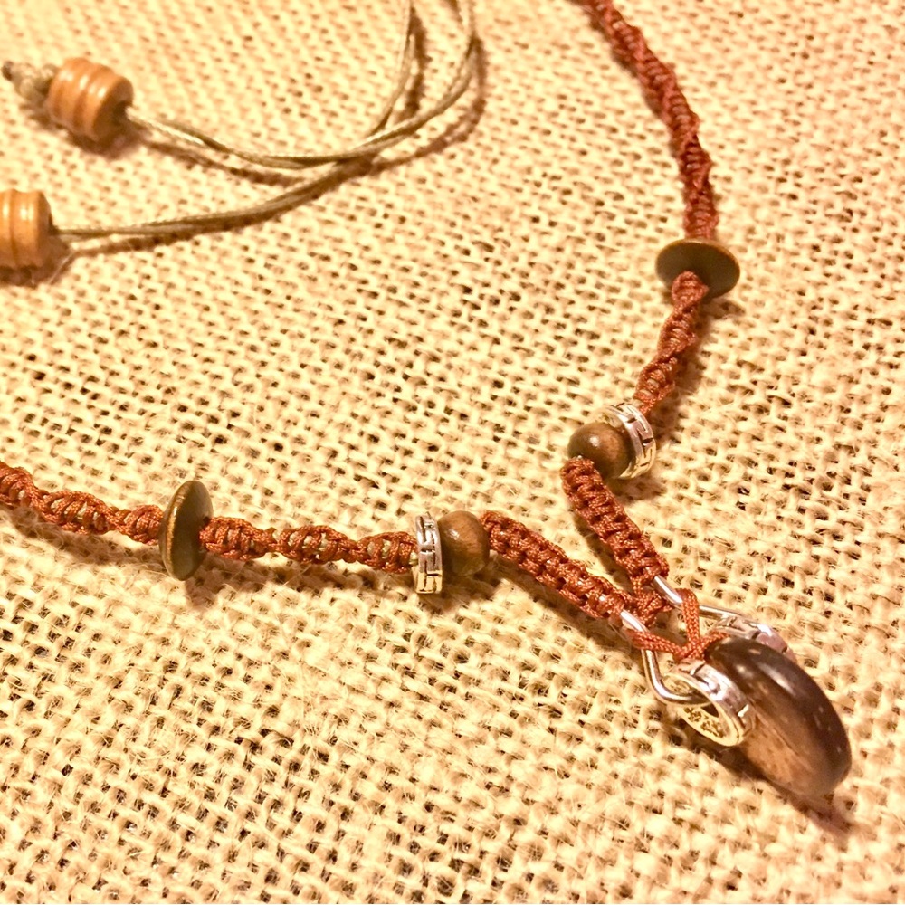 Men/Women Macrame Upcycled Necklace Boho Handmade